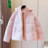 Nova jaqueta curta de algodão com capuz para o inverno para mulheres, corte solto, forrada com fleece, quente, com bolsos com zíper, versátil e quente, casaco de algodão