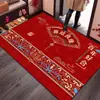 Capacho de veludo cristal com tema de casamento, estilo chinês, vermelho, para a entrada da casa de um casal recém-casado, festivo e celebratório