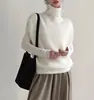 Chaleco de Punto sin Mangas de Cuello Alto a la Moda y con Estilo para Mujer, Estilo Holgado y Relajado para Otoño e Invierno, Adecuado para Usar sobre Suéteres