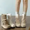 Botas Retro Francesas Versátiles de Suela Gruesa para Mujer 2026 Nuevo Llegado de Otoño Para Personas Bajas Que Aumentan la Altura Adelgazantes Pierna de Pantalón Botines Birkenstock