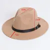 Sombrero de fieltro liso de color sólido estilo pork pie de Amazon de origen transfronterizo sombrero de jazz retro británico fedora de ala plana para hombres y mujeres
