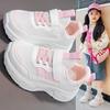 Comercio exterior selección estricta de zapatos blancos para niños primavera y otoño 2024 nuevas zapatillas de correr para niños zapatos de papá zapatillas blancas para niñas