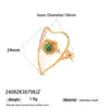 Anillo Turquesa de Acero Inoxidable Versátil Transfronterizo Tina Diseño de Nicho para Mujer Anillo Europeo y Americano Acero de Titanio Joyería que No se Desvanece
