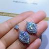 Tiktok live popular 3 Quilates partículas grandes imitación Americana importada color D diamante traje anillo colgante traje Femenino