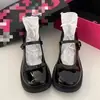 Sapatos Mary Jane Retrô Franceses de Salto Alto para Mulheres 2026 Verão Novo Estilo Laço Bico Redondo Versátil Estilo Britânico Tendência Sapatos de Couro