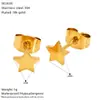 Pendientes de Acero de Titanio con Forma de Corazón Transfronterizos para Mujer Diseño de Nicho Europeo y Americano Pendientes Pequeños Sencillos con Baño de Oro Venta al por Mayor