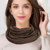 Cachecol Quente de Lã Pura Outono e Inverno Huaye para Mulheres, Círculo Duplo, Tricô Ultra Fino, Gola de Lã Estilo Coreano, Lenço Pequeno