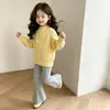 Suéter tejido para niñas en otoño e invierno, suéter de cuello alto, top de color liso, atuendo a juego para padres e hijos, suéter grueso, estilo coreano, mangas largas elegantes