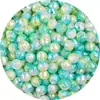 Pulseira de Flor Rosa Gradiente Colorida de ABS com Pérolas Artificiais Contas Soltas Acessórios para Joias DIY Pulseira Colar Feitos à Mão Materiais