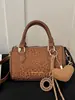 Yue Zi 2026 Otoño Temprano Nuevo Estampado de Leopardo Retro Bolso Pequeño Moda Versátil Bolso de Hombro Cruzado Bolso Boston Almohada