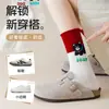 Calcetines de media caña para mujer para primavera y otoño, algodón puro, resistentes al olor, sin costuras, adecuados para estudiantes de secundaria, lindos cachorros de dibujos animados