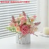 Ornamento de Mesa com Flores Artificiais Frescas de Nicho Flores Artificiais Decoração de Mesa de Centro da Sala de Estar Flores Flores para Mesa de Jantar Arranjo de Flores Decoração com Flores de Seda