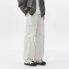Pantalones de Trabajo de Alta Gama para Hombre Primavera y Otoño 2025, Estilo Americano Moderno Deportivos Casuales para Senderismo Largos, Algodón Negro y Gris