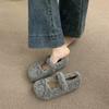 Zapatos Mary Jane de piel de hada francesa para mujer, ropa de abrigo de invierno 2024, nuevos y dulces, con lazo y boca baja, combinables.
