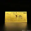 Ano Novo do Carneiro Nota de Ouro de 100 Yuan Acrílico Folha de Ouro Nota Comemorativa Conjunto de Envelopes Vermelhos Banco de Seguros Tráfego Direção Presente Atacado