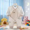 26 Romper de Borboleta de Verão Fino Estilo Recém-Nascido Macacão de Bebê de Algodão Lado Único Cartoon Sem Costura com Pé