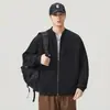 Chaqueta de béisbol moderna para hombre Anyang 2026 Otoño/Invierno Nueva Versátil Cremallera Simple Casual Cárdigan Sudadera