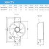 Ventilador de Alta Temperatura com Rotor Externo 250Fzy6-D 220V Gabinete Industrial 380V Folha de Ferro Ventilador Axial de Fluxo para Resfriamento Exaustão