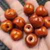 Cuentas de Ágata Roja de los Reinos Combatientes Estilo Antiguo, Cuentas Sueltas de Jade, Cuentas de Jade Rojo Caqui, Cuentas de Ábaco, Cuentas Espaciadoras, Cuentas para Accesorios de Joyería