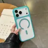 Estilo Coreano Ins Magnético Aplicable para Apple 17ProMax Sensación de Alta Gama 17 Pareja 18 Color Caramelo 17Pro Funda de Teléfono