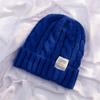 Outono e inverno chapéu das crianças novo all-match moda chapéu de malha cor sólida quente inverno dos homens net vermelho amantes chapéu de lã atacado