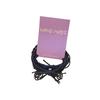 Banda de goma para el cabello con lazo de color degradado, muy elástica, tejida a mano, cuerda para el cabello sencilla y dulce, accesorios para el cabello femenino