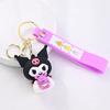 Llavero Kulomi Japonés y Coreano Dibujo Animado Pegamento Suave Colgante Pequeño Joyería Linda Venta al por Mayor Llavero Sanrio Pareja