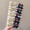 Marrón leche Banda de Goma Elástica Alta Duradera Banda para el Cabello Simple Elegante para Mujer Cuerda para el Cabello 2025 Nueva Cuerda para el Cabello de Cuero