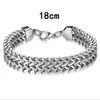 Pulseira de hip hop europeia e americana de aço inoxidável tecida corrente positiva e negativa pulseira de aço titânio moda masculina pulseira moda masculina moda masculina moda masculina atacado
