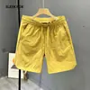 Moda de Verano Delgados Sueltos Lisos Rectos Secado Rápido Casual Pantalones Cortos Hombre Estilo Hong Kong Modernos Versátiles Simples Pantalones Capri