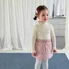 Ropa Infantil Zhe Li Conjunto de Invierno para Niñas Falda con Forro Polar y Algodón Chaleco Infantil de Dibujos Animados y Conjunto de Falda Ropa de Bebé Niña Clase A