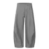 Calças americanas plissadas de corte curvo para homens e mulheres, calças retas casuais versáteis e soltas, calças de verão da moda plus size para mulheres