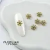 Pedras de Strass para Nail Art de Floco de Neve em Liga Metálica, Venda Quente Transfronteiriça, Bestseller de Inverno, Estilo 3D Versátil, Acessórios de Unha de Floco de Neve Dourados e Prateados