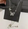 Colar com Laço Pingente Gota Franja Vazado Totalmente Cravejado com Diamantes Plating de Precisão CNC Corrente para Clavícula Ouro 18K Atacado