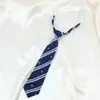 /DK Estilo Universitario Japonés Hombres y Mujeres Marca H Rojo Azul Dorado Corbata Pajarita JK Sin Cremallera Rayas Rojo Vino Tendencia