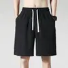 Pantalones Cortos Casuales Finos para Hombre Transfronterizos Estilo Hong Kong, Corte Holgado, Talla Grande, Pantalones Cortos Deportivos de Seda de Hielo para Hombre, Ropa de Exterior de Verano, Pantalones Cortos Grandes