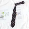 Corbata de lazo estilo japonés con rayas rojas, azules, doradas y rojas para hombre y mujer, estilo universitario, con foto de graduación, color marrón