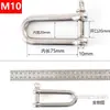 Grillete de ojo de elevación de acero inoxidable 304, grillete de arco tipo D, grillete de elevación, candado de cable de acero, cadena, hebilla de acero en forma de U, forma de herradura