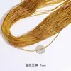 1mm2 de grosor hilo de oro oro plata cordón elástico línea de tendón de vaca banda elástica cuerda elástica cuerda para colgar etiquetas cuerda