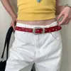 Cinto Fino Estrela Y2K Americano Retrô para Mulheres com Toque de Luxo, Adequado para Saias e Jeans, com um Estilo de Cinto Preppy