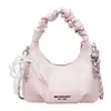 Yuezi 2026 Primavera Nova Moda Bolsa Transversal de Ombro Único com Laço Bolsa Simples Tendência Corrente Plissada