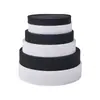 Banda elástica, banda elástica tejida en blanco y negro, banda elástica ancha tejida a crochet para cinturas, accesorios de prendas de vestir, directo de fábrica