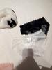 Lazo de Seda de Hielo ~ Encaje Satinado Ropa Interior para Mujer Sensación de Piel Desnuda Sin Marca Cintura Baja Entrepierna de Algodón Cruzado Tanga Transparente