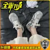 Zapatillas Casuales con Punta Redonda Anticolisión para Mujer 2026 Verano Bloques de Color con Cordones Aumento de Altura Versátiles Ligeras Transpirables