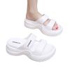2025 Nueva Moda Plataforma Suela Gruesa Sandalias de Tacón Alto EVA Verano para Mujer Ropa Exterior Pantuflas Casuales Elevadas Transfronterizas