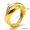 Anillo de titanio y acero chapado en oro con índice de temperatura de nicho, trenzado cruzado, versátil, personalidad femenina, lujo ligero de alta calidad, venta directa
