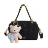 Moda Primavera Bolsa Matelassê com Corrente Feminina 2026 Nova Bolsa Cilindro Simples para Mulheres Versátil Bolsa de Ombro Transversal