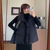 Chaleco de algodón acolchado sin mangas estilo coreano 2026, chaleco acolchado versátil con cuello de solapa, prenda exterior de moda para mujer de talla grande