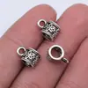 7X7Mm 0.8g Joyería Antigua de Plata al por Mayor Accesorios para Pulsera de Collar DIY Conector Cabeza para Colgar