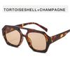 Gafas de sol irregulares de doble haz para mujer, estilo transfronterizo europeo y americano, estilo retro cibernético, gafas de sol de celebridades, color de contraste liso, personalizadas, de moda.